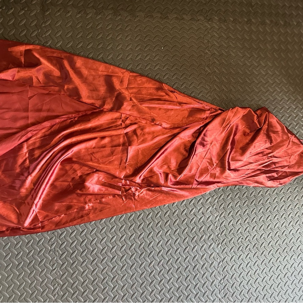 Elegant Red Satin Gown